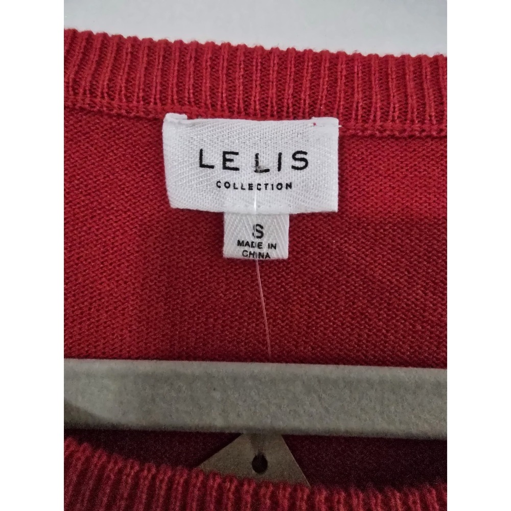 Le Lis Sweater Womens Small Red Georgia Knit NWT - Picture 3 of 6
